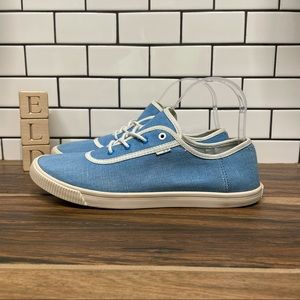 Toms Bliss Blue Heritige Carmel Canvas Sneakers
